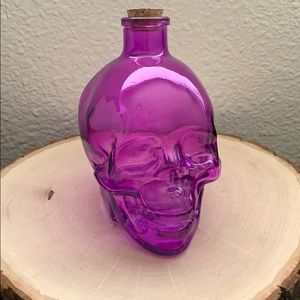 Purple Skull Head Bottle Canister Halloween